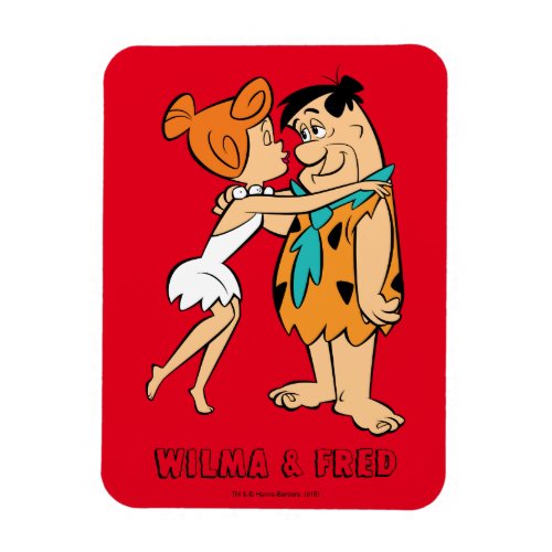 The Flintstones  Wilma Kissing Fred Magnet