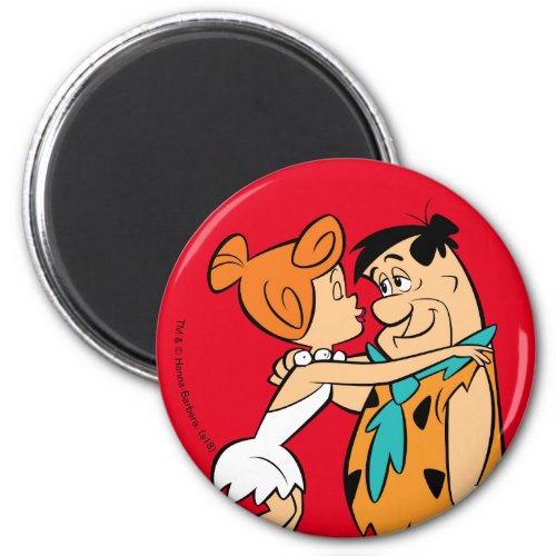 The Flintstones  Wilma Kissing Fred Magnet