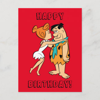 The Flintstones | Wilma Kissing Fred Postcard