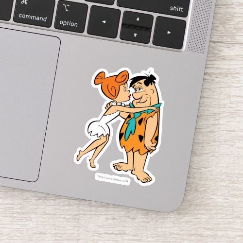 The Flintstones  Wilma Kissing Fred Sticker