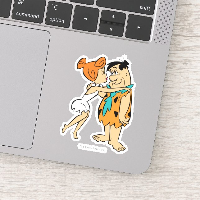 The Flintstones | Wilma Kissing Fred Sticker (Detail)