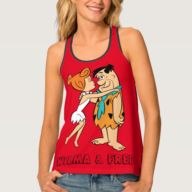The Flintstones | Wilma Kissing Fred Tank Top (Front)