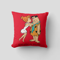 The Flintstones | Wilma Kissing Fred Throw Pillow