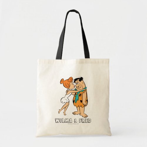 The Flintstones  Wilma Kissing Fred Tote Bag