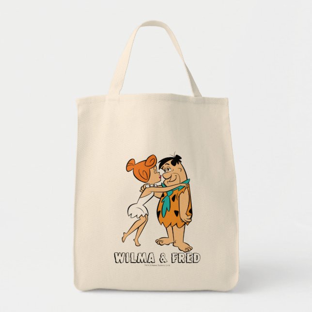 The Flintstones | Wilma Kissing Fred Tote Bag (Front)