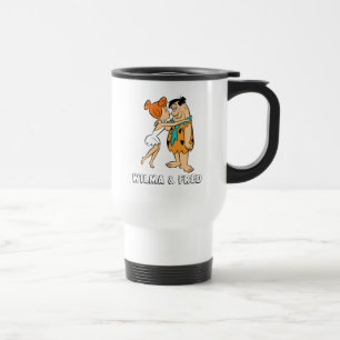The Flintstones Wilma Kissing Fred Travel Mug