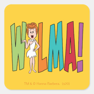 The Flintstones WILMA! Square Sticker