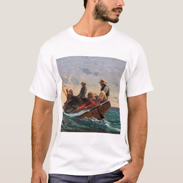 The Flirt (1874) by WinslowHomer. T-Shirt (Front)