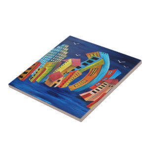 The Floating City Ceramic Tile