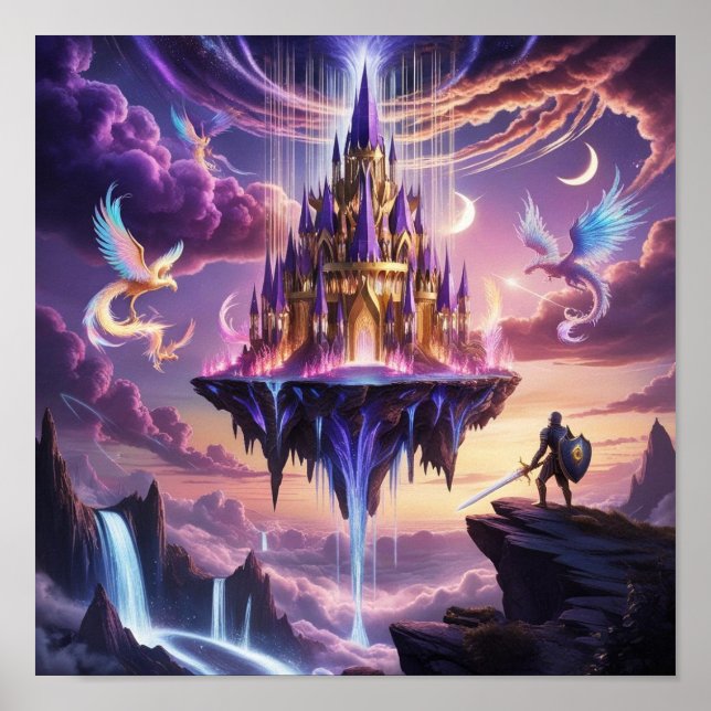 The Floating Kingdom Poster – Fantasy Art (Front)