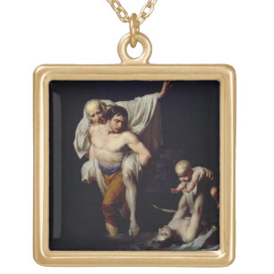 The Flood, c.1789 (oil on canvas) Gold Plated Necklace