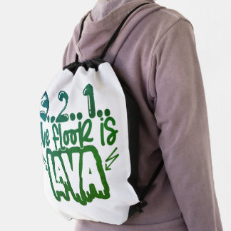 The Floor is Lava Game Fun Drawstring Bag