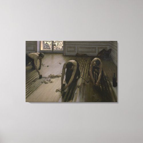 The Floor Scrapers by Gustave Caillebotte Canvas Print