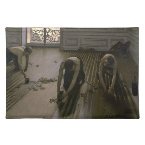 The Floor Scrapers by Gustave Caillebotte Cloth Placemat