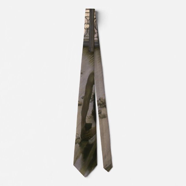 The Floor Scrapers by Gustave Caillebotte Neck Tie (Front)