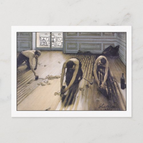 The Floor Scrapers by Gustave Caillebotte Postcard