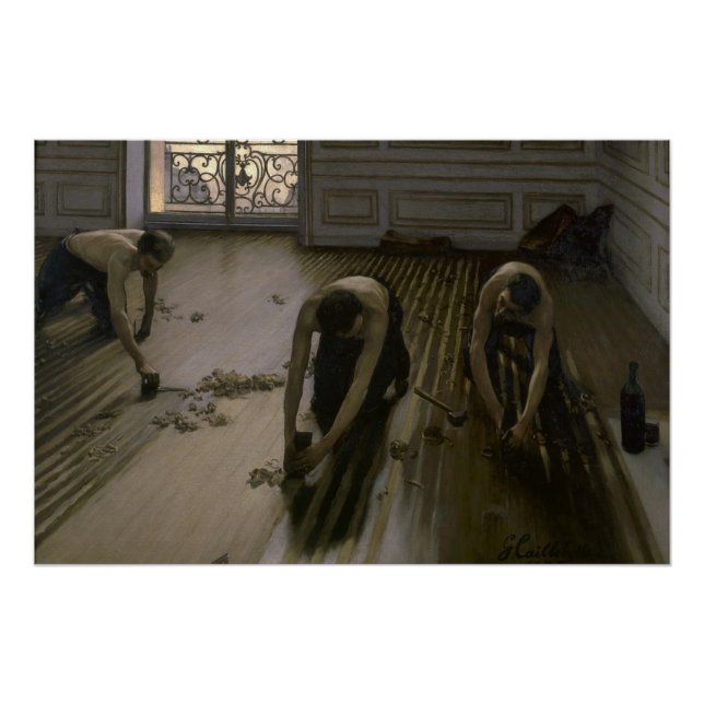 The Floor Scrapers by Gustave Caillebotte Poster (Front)