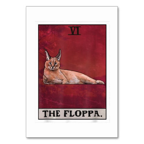 The Floppa Caracal Cat Tarot Card Funny Meme