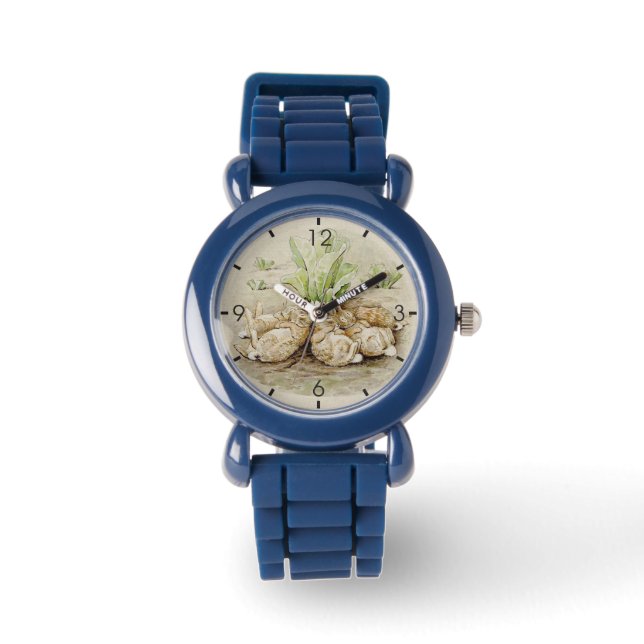 The Flopsy Bunnies Asleep (by Beatrix Potter) Watch (Front)