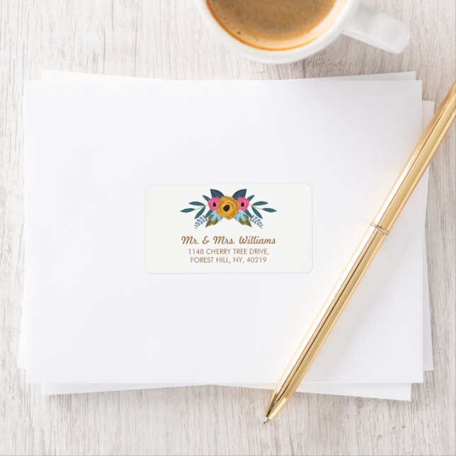 The Floral Wreath White Wedding Collection Label (Insitu)