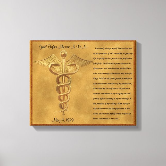 The Florence Nightingale Pledge Canvas Print (Front)