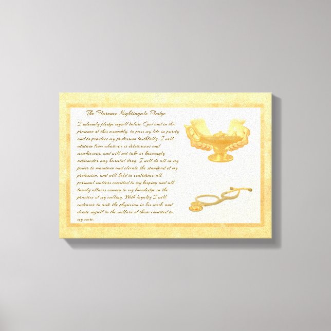 The Florence Nightingale Pledge Canvas Print (Front)