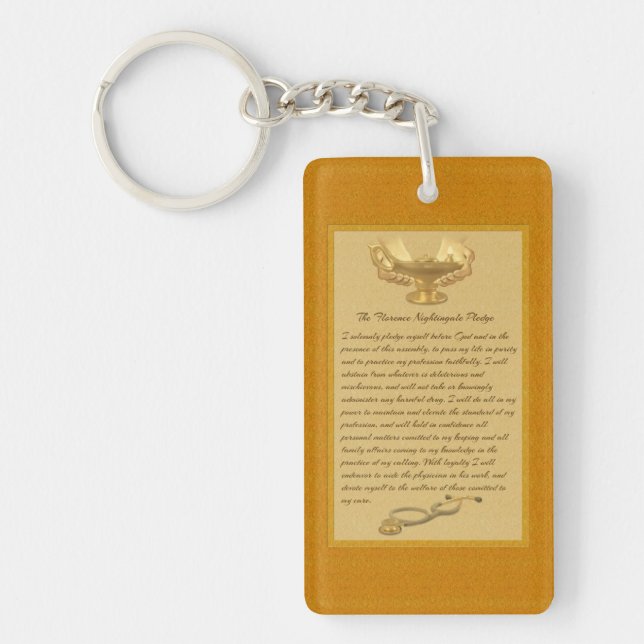 The Florence Nightingale Pledge Keychain (Front)