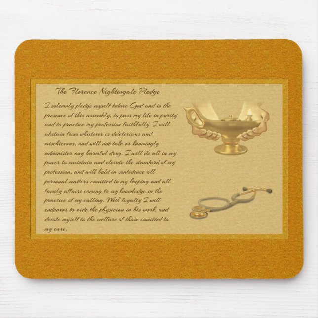The Florence Nightingale Pledge Mouse Pad (Front)