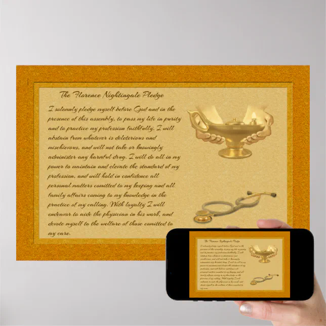 The Florence Nightingale Pledge Poster Zazzle