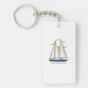 The Florida Keys Coastal Nautical Sailing Sailor Keychain