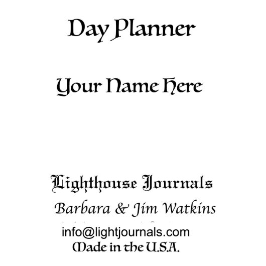 The Flow Of Life Wire Bound Day Planner Calendar (Cover Page)