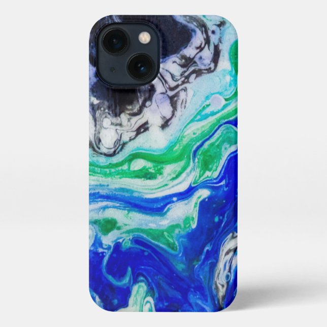 The flow of the River abstract painting iPhone Case (Back)