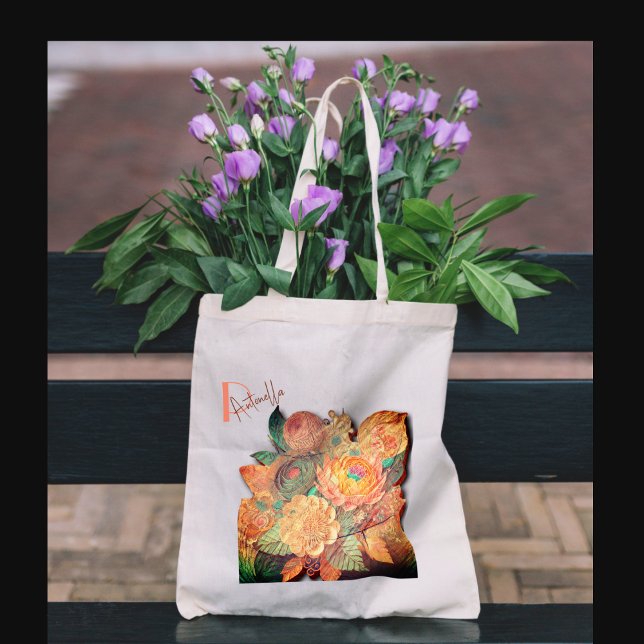 The flower bouquet - Wood painting Tote Bag (Creator Uploaded)