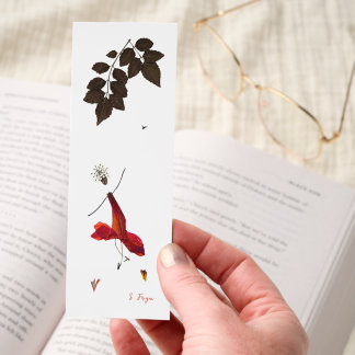 The Flower Dancer From Original Pressed Flower Art Bookmarks