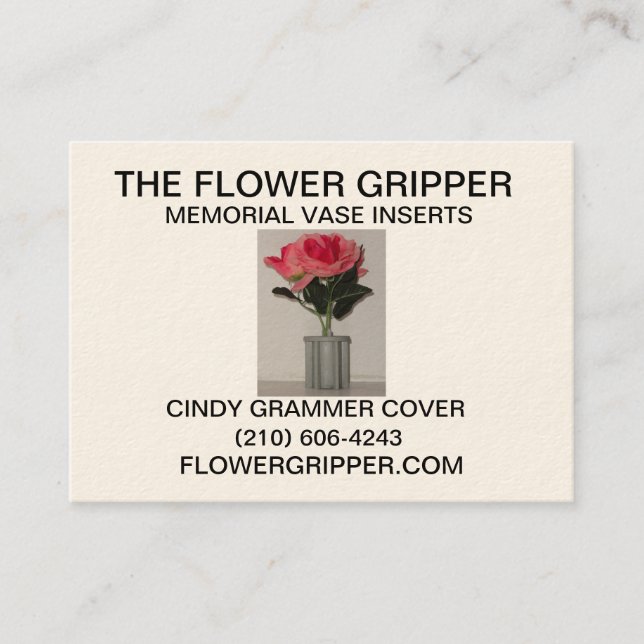 The Flower Gripper Business Card (Front)