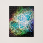 The Flower Jigsaw Puzzle<br><div class="desc">The Flower of Life is the modern name given to a geometrical figure composed of multiple evenly-spaced, overlapping circles, that are arranged so that they form a flower-like pattern with a sixfold symmetry like a hexagon. The center of each circle is on the circumference of six surrounding circles of the...</div>