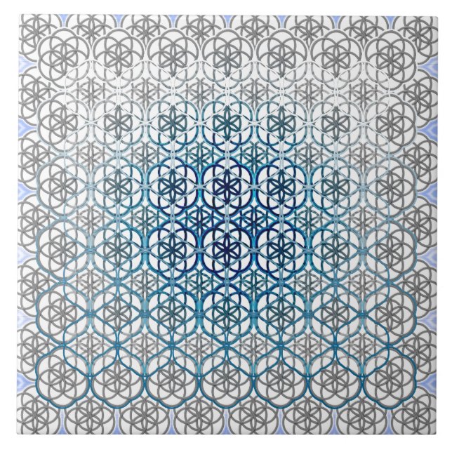 The Flower of Life Ceramic Tile (Front)
