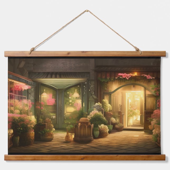 The Flower Shop Digital Art   Hanging Tapestry (Front)