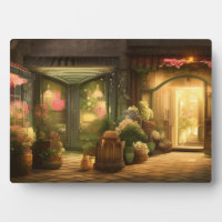 The Flower Shop Digital Art Tabletop Plaque