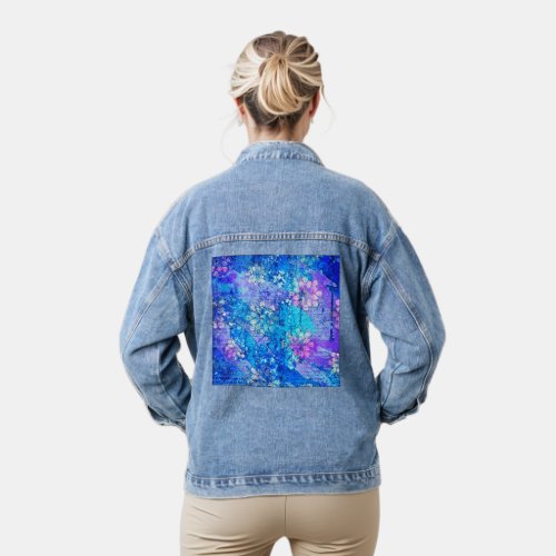 The Flowers Grow in Sapphire Pond Denim Jacket