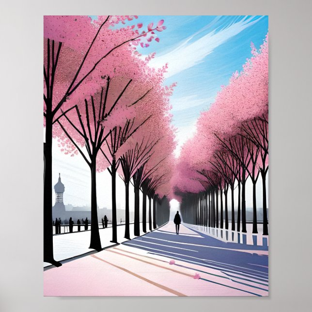 The flowery Champs-Élysées Poster (Front)