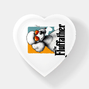 The Fluffather Poodle Vintage Funny Dog Mafia Vect Paperweight