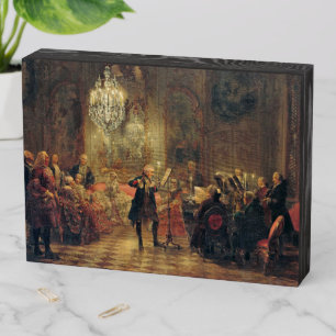 The Flute Concert-Adolph Menzel Wooden Box Sign