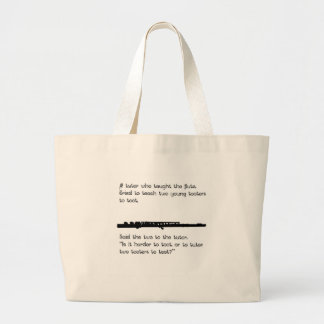 The Flute Tutor Large Tote Bag
