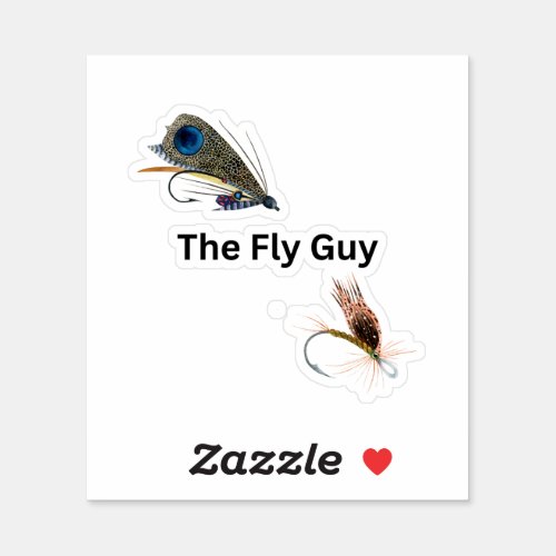 The Fly Guy Fly Fishing Fishermen Sportsmen Sticker