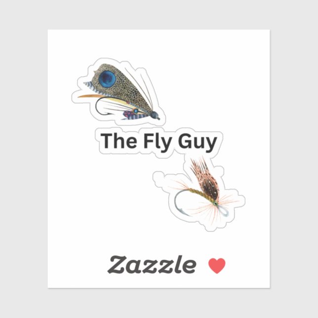 The Fly Guy. Fly Fishing, Fishermen, Sportsmen Sticker (Sheet)