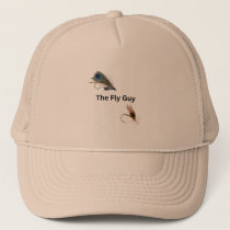 Trout Silhouette Fly Fishing Mountain Sunset River Stream Trucker Hat