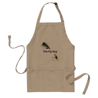 The Fly Guy. Fly Fishing, Fishermen, Tan Adult Apron
