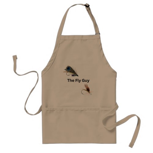The Fly Guy Fly Fishing Fishermen Tan Adult Apron