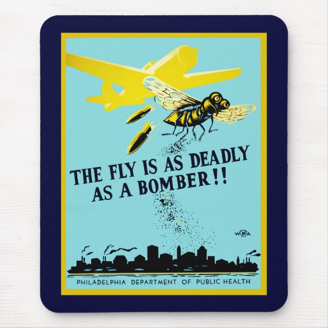 The Fly is as Deadly as a Bomber Mouse Pad (Front)